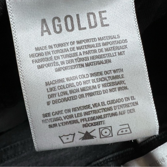 AGOLDE Nico High Rise Slim Jeans Size 26 Black - Picture 11 of 14